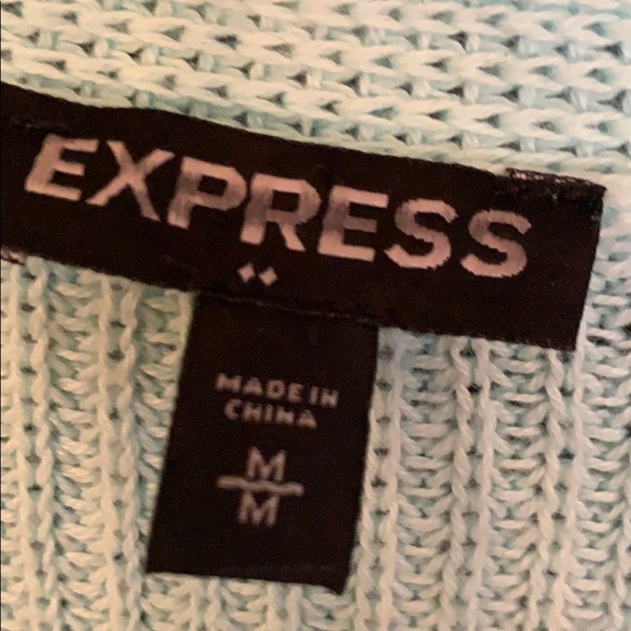 Express aqua blue oversized sweater medium - Picture 2 of 4